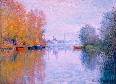 Otoño en el Sena, Argenteuil de Claude Monet
